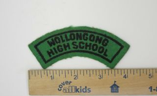 Australian Army Cadet Shoulder Patch Post Ww2 Vintage Wollongong High School