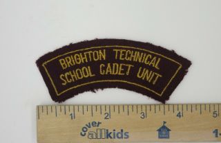 Australian Army Patch Post Ww2 Vintage Brighton Technical School Cadet Unit