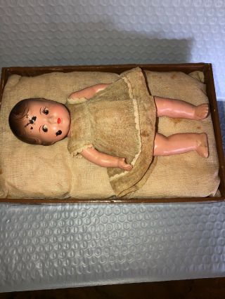 Vintage Madame Alexander Dionne Quintuplets Doll Composition Tagged Outfit & Bed