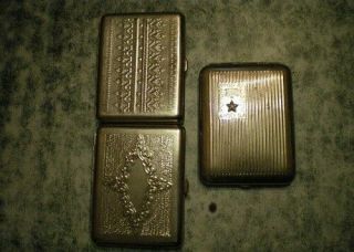 Retro Cigarette Cases Brass Metal Vintage Russia Soviet Ussr
