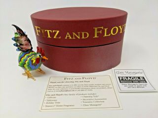 Vintage Fitz And Floyd Glass Menagerie Rooster Figurine 2003 43/103