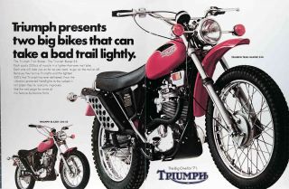 1971 Triumph Trail Bikes Vintage Ad Trailblazer 250cc Ss