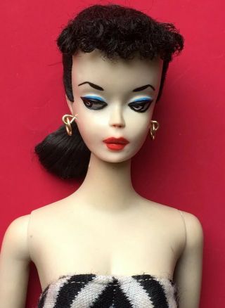 Fix Faux 2 (1 Face) From A Vintage 3 Ponytail Barbie Brunette