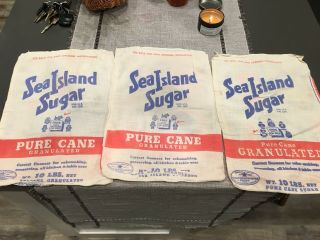 Vintage Sea Island Sugar Sack Rag Dolls 1930’s Uncle Sam,  Scottie Dog