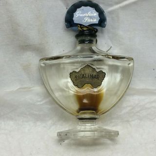 Vintage Perfume Bottle Guerlain Paris Shalimar Glass Bottle Only