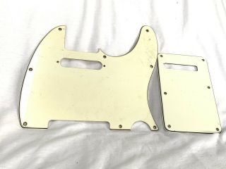 Vintage Road Worn Pickguard For Fender Telecaster And Backplate 3 Ply