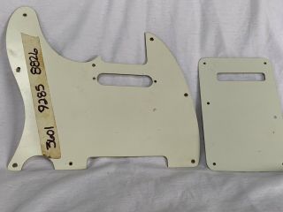 VINTAGE ROAD WORN Pickguard For Fender Telecaster And Backplate 3 Ply 2