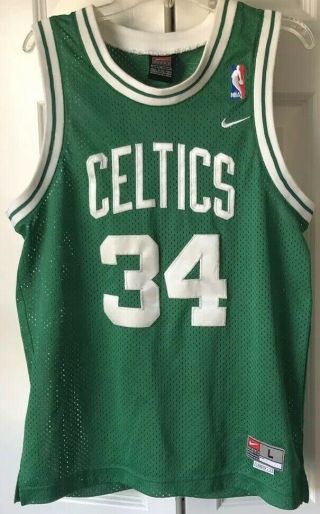 Nike Youth Large Green Nba Jersey Boston Celtics Paul Pierce 34 Sewn Basketball