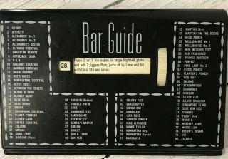 Vintage Bar Guide Cocktail Mixed Drink Guide Recipes Bar Aid Turn Knob Black