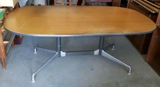 Mid Century Herman Miller Aluminum Group Eames Racetrack Conference Dining Table