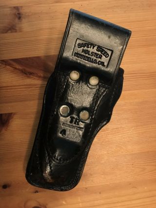 Vintage Safety Speed Holster - Black Leather - Holster 4 Tr Medium Frame - Read