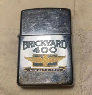 Vintage Zippo Lighter,  Nascar Brickyard 400 - 1995/stamp C:xi