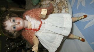 Sweet Petite Bisque " Antique Doll Simon Halbig 1078 " Germany 9 1/2 In.  Sleep Eye