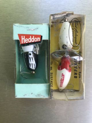 Vintage Heddon Fred Argoblast Jitterbug Crazy Crawler Fishing Lureslot