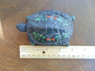 Vintage Wilton Cast Iron Turtle Match Holder 4 " Long