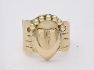 Antique French 18k Solid Gold Fede Ring Engagement Heart & Hands 19th C.