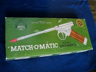 Vintage Match - O - Matic Butane Gas Match Lighter R - 1666 (japan) Complete 1965/66