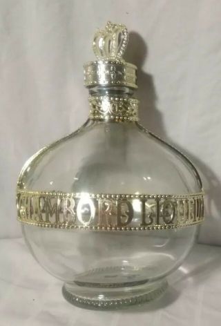 Chambord Liqueur Crystal Bottle 750ml Royale Deluxe Gold Acc Collectible Vintage