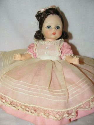 Vintage Madame Alexander - Kins Beth Little Women 8 " Doll In Pink Tagged Dress