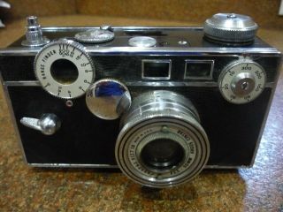 Argus Cintar Vintage Made In Usa 35 Mm Film Camera W/50mm Lens With Leather Case