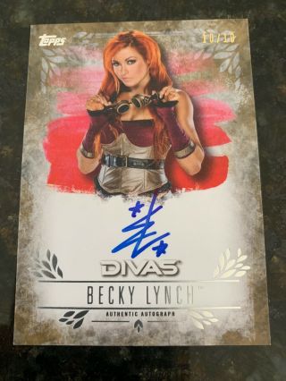 Becky Lynch 2016 Topps Wwe Undisputed Auto 10/10 Gold Autograph Rc