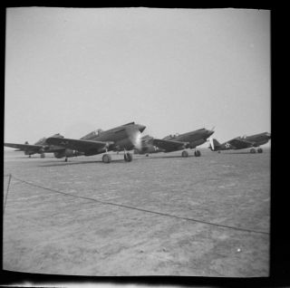 Vtg 1940 Ww2 - Era Photo Film Negative Army Aaf Aircraft Curtiss P - 40 Warhawk 3