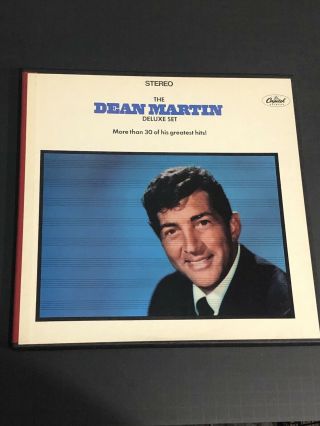 Vintage Dean Martin Deluxe Set 3 Lp Vinyl Record Near