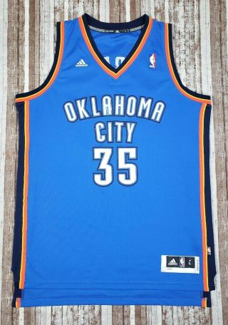 Kevin Durant 35 Oklahoma City Thunder Adidas Mens Lg Nba Basketball Jersey Blue