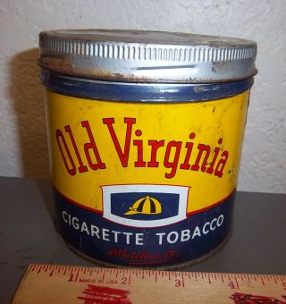 Vintage Old Virginia Tobacco tin great graphics,  empty,  Imperial Tobacco Canada 3