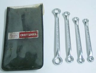Vintage Craftsman 4 - Piece Midget Box End Wrench Set 4379 Usa