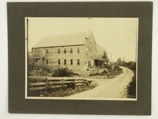 Antique Cabinet Card Photograph Tacoma Kapowsin Wa Old West Community Hall