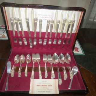 1847 Rogers Bros.  78 Pc Flatware Service For 12 " Eternally Yours " W/ Chest