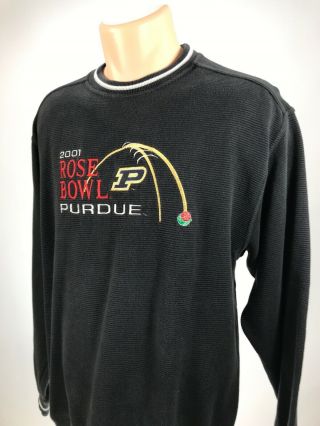 Purdue Boilermakers 2001 Rose Bowl M Sweatshirt Size M Ncaa Football Long Sleeve