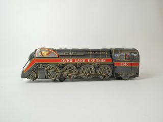 VINTAGE BATTERY OPERATED TIN TRAIN OVERLAND EXPRESS TOYS TRADEMARK JAPAN 3140 2