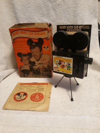 Vintage Mattel Mickey Mouse Club Newsreel With Sound