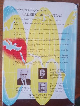 1962 Baker ' s Bible Atlas Charles F.  Pfeiffer 3