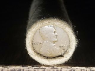 1915s Wheat Cent & 1908 Indian Head/old Small Cent Roll/ Antique/ag - Unc 697.