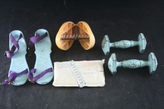 Vintage Joe Weider Advenced Womans Beauty Course Foot Hand Weights Dumbells