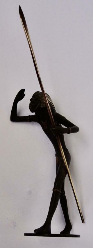 Richard Rohac (hagenauer),  Austria Bronze: African With Spear