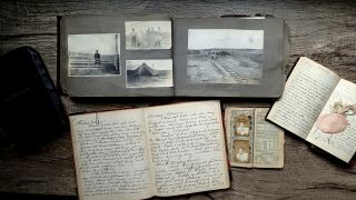 Circa 1903 Handwritten Diary Railroad Surveyor Ohio Ky Wyoming 132 Photos Album