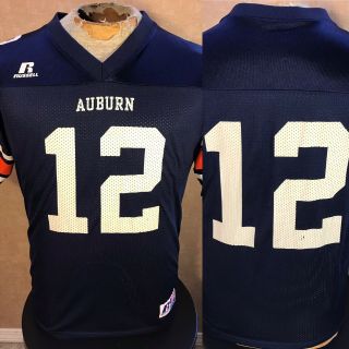Auburn Tigers Football Jersey Russell Athletics Youth Size Large Blue 12