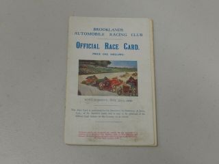 Vintage Brooklands Automobile Racing Club Barc Whit Monday May 20 1929 Race Card