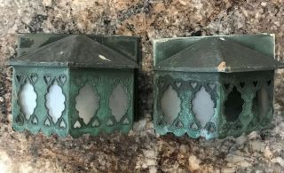 2 Vintage/antique Solid All Copper Wall Sconce Fixtures Salvage Restorable