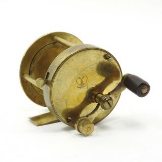 Early Abbey & Imbrie Brass Stop Latch Fishing Reel.