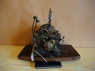Antique Swedish Tall Case Grandfather Clock Movement Parts Restore Gustav Becker