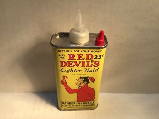 Vintage Red Devil Nos Oil Can Handy Oiler 4 Oz Rare Tin Cities Whiz Amoco Oilzum