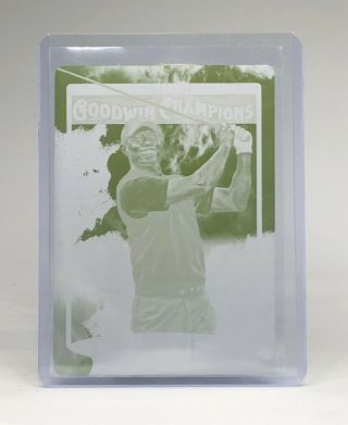 2019 Tiger Woods Goodwin Champions Yellow Printing Plate 1/1