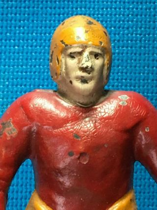 Rare Antique Cast Iron And Tin Football Kicker Toy Woolsey Mfg Co.  1930s Hubley