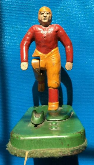 RARE Antique cast iron and tin football kicker toy Woolsey Mfg Co.  1930s Hubley 2