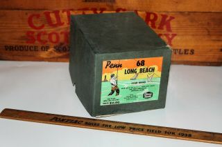 Vintage Penn Long Beach No 68 Fishing Reel " Extra " With Box